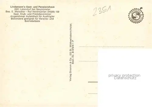 AK / Ansichtskarte Latendorf Lindemanns Gasthof Latendorf