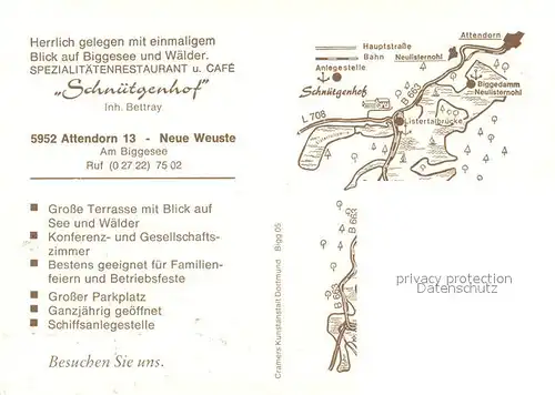 AK / Ansichtskarte Attendorn Restaurant Cafe Schnuetgenhof Attendorn