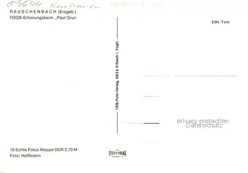 AK / Ansichtskarte Rauschenbach_Neuhausen FDGB Erholungsheim Paul Grun Rauschenbach Neuhausen