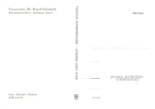 AK / Ansichtskarte Frauenstein_Brand Erbisdorf Betriebsheim Goldener Stern Frauenstein