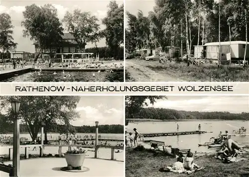 AK / Ansichtskarte Rathenow Schwimmbad Camping Wolzensee Rathenow