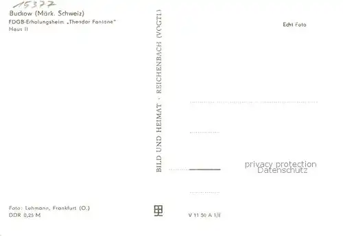 AK / Ansichtskarte Buckow_Maerkische_Schweiz FDGB Erholungsheim Fontane Buckow_Maerkische_Schweiz