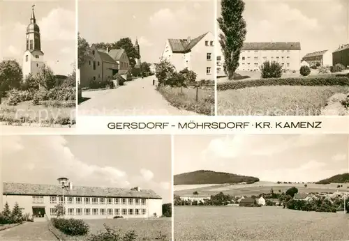 AK / Ansichtskarte Gersdorf_Moehrsdorf Kirche Panorama Gersdorf Moehrsdorf