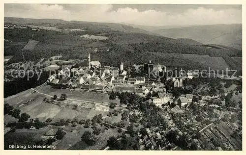AK / Ansichtskarte Dilsberg Fliegeraufnahme Kirche Dilsberg