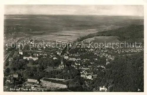 AK / Ansichtskarte Thale_Harz Fliegeraufnahme Kirche Thale_Harz