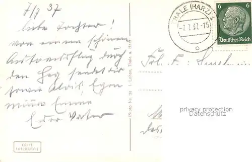 AK / Ansichtskarte Thale_Harz Fliegeraufnahme Kirche Thale_Harz