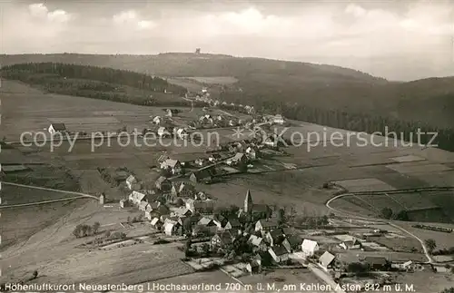 AK / Ansichtskarte Neuastenberg Fliegeraufnahme Kahlen Asten Pension Rossel Neuastenberg