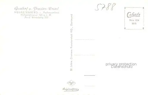 AK / Ansichtskarte Neuastenberg Fliegeraufnahme Kahlen Asten Pension Rossel Neuastenberg