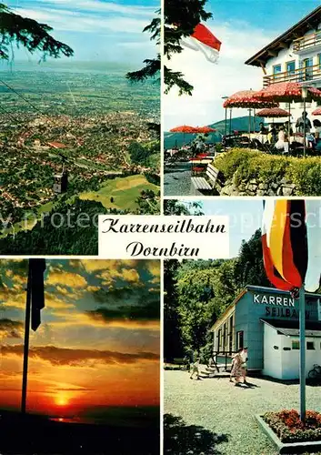AK / Ansichtskarte Dornbirn_Vorarlberg Karrenseilbahn Berggasthof Sonnenuntergang Dornbirn Vorarlberg