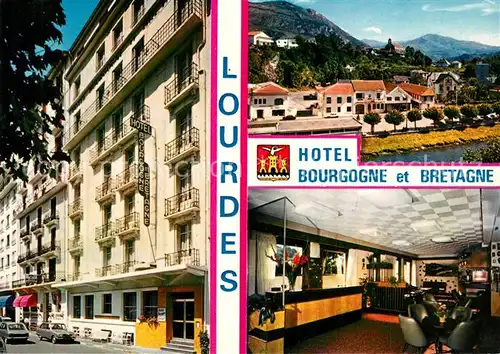 AK / Ansichtskarte Lourdes_Hautes_Pyrenees Hotel Bourgogne et Bretagne Panorama Lourdes_Hautes_Pyrenees
