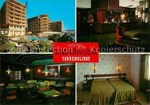 AK / Ansichtskarte Torremolinos Hotel Amaragua Bar Restaurant Swimming Pool Torremolinos