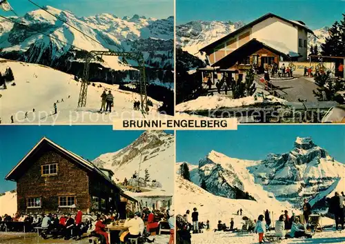 AK / Ansichtskarte Brunni_Engelberg Bergrestaurant Ristis Wintersportplatz Alpen Brunni Engelberg
