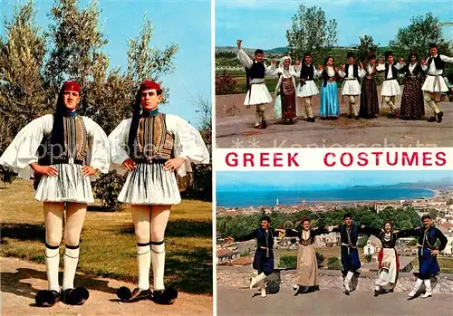 AK / Ansichtskarte Athenes_Athen Greek Costums Trachten Athenes Athen