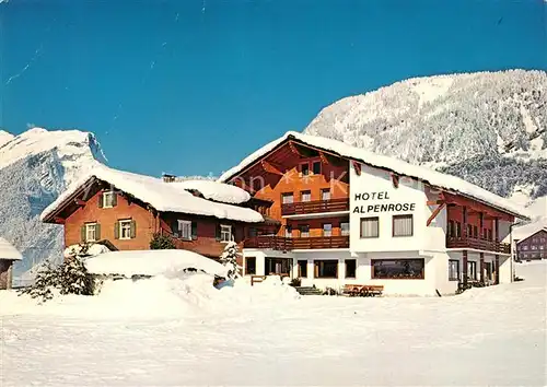 AK / Ansichtskarte Au_Rehmen Hotel Alpenrose Wintersportplatz Bregenzerwald Au_Rehmen
