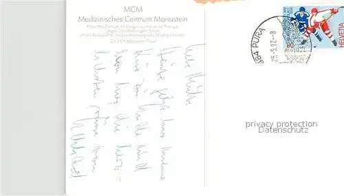 AK / Ansichtskarte Mariastein_Basel MCM Medizinisches Centrum Mariastein Hallenbad 