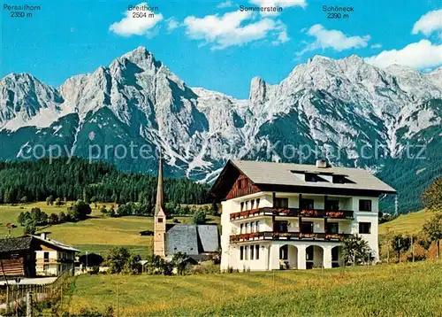 AK / Ansichtskarte Maria_Alm_Steinernen_Meer Ortsmotiv mit Kirche Steineres Meer Maria_Alm_Steinernen_Meer