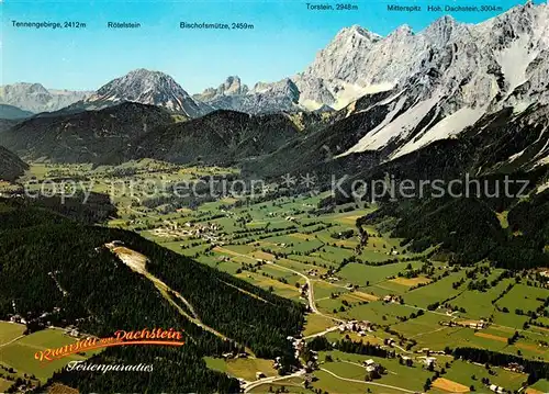 AK / Ansichtskarte Ramsau_Dachstein_Steiermark Ramsaukulm Dachsteinsuedwaende Tennengebirge Fliegeraufnahme Ramsau_Dachstein