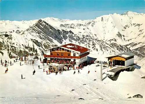 AK / Ansichtskarte Hintertux_Zillertal Hintertuxer Gletscherbahn Wintersportplatz Zillertaler Alpen Stubaier Alpen Hintertux_Zillertal