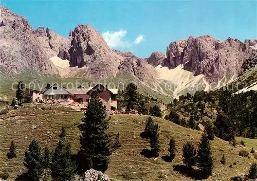 AK / Ansichtskarte Santa_Cristina_Valgardena Rifugio Firenze Dolomiti Geislerhuette gegen Munt da l Ega Scharte Dolomiten 