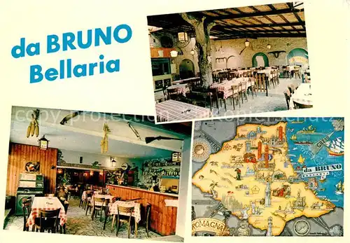 AK / Ansichtskarte Bellaria Taverna Da Bruno Bar Pizzeria Landkarte Bellaria