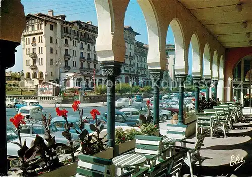 AK / Ansichtskarte Hendaye_Pyrenees_Atlantiques Hotel Esknalduna Restaurant Terrasse Hendaye_Pyrenees