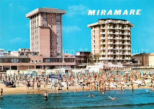 AK / Ansichtskarte Miramare_di_Rimini  Hotels und Strand Miramare_di_Rimini 