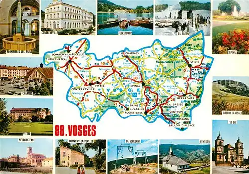 AK / Ansichtskarte Vosges_Vogesen_Region Remiremont Ballon dAlsace Contrexeville Ventron Gerardmer Bussang Plombieres Epinal St Die Vittel Vosges_Vogesen_Region