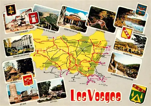 AK / Ansichtskarte Vosges_Vogesen_Region Remiremont Ballon dAlsace Contrexeville Ventron Gerardmer Bussang Plombieres Epinal St Die Vittel Vosges_Vogesen_Region