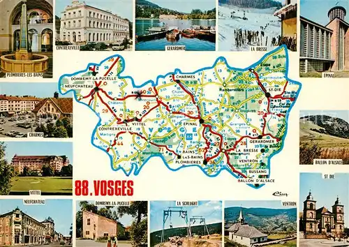AK / Ansichtskarte Vosges_Vogesen_Region Remiremont Ballon dAlsace Contrexeville Ventron Gerardmer Bussang Plombieres Epinal St Die Vittel La Schlucht Vosges_Vogesen_Region