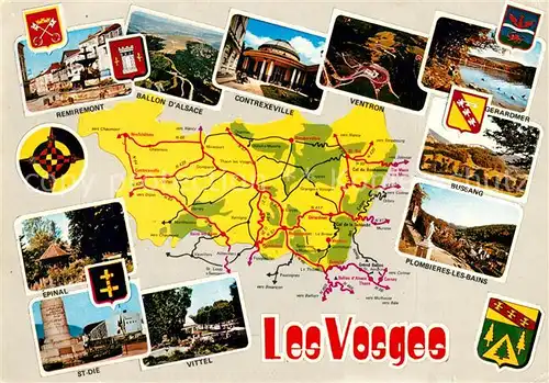 AK / Ansichtskarte Vosges_Vogesen_Region Remiremont Ballon dAlsace Contrexeville Ventron Gerardmer Bussang Plombieres Epinal St Die Vittel Vosges_Vogesen_Region