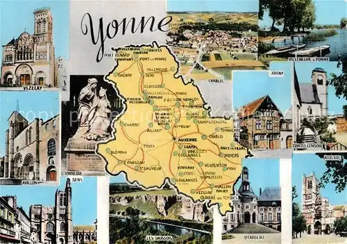 AK / Ansichtskarte Yonne_Region Vizelay Avallon Tonnere Sens Les Saussois Chablis Villeneuve Chatel Censoir Auxerre St Argeau 