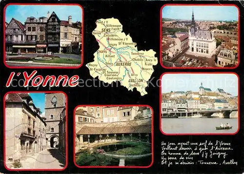 AK / Ansichtskarte Auxerre Place Charles Surugue Sens Hotel e Ville Avallon Maison Beffroi Tonnerre la fosse Dianne Joigny bords de l Yonne Auxerre