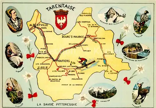 AK / Ansichtskarte Savoie Region Tarentaise Parine Fileuse Ramoneur La Vanoise Chamois Habitation en Montagne Ramoneur  