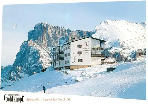 AK / Ansichtskarte Seiser_Alm Berghotel Goldknopf Seiser_Alm