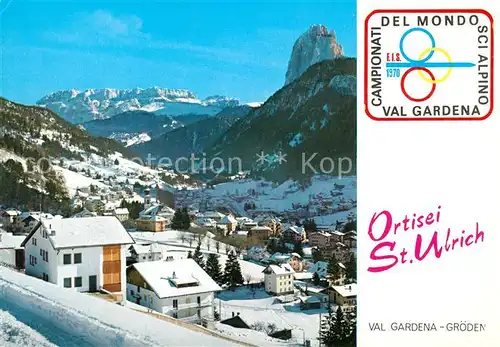 AK / Ansichtskarte St_Ulrich_Groeden_Tirol mit Sella St_Ulrich_Groeden_Tirol