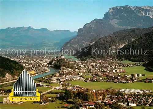 AK / Ansichtskarte Kufstein_Tirol Fliegeraufnahme mit Kaisergebirge Kufstein_Tirol