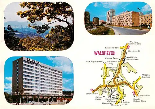 AK / Ansichtskarte Walbrzych_Waldenburg Hotel Sudety Osiedle mieszkaniowe Piaskowa Gora Walbrzych Waldenburg