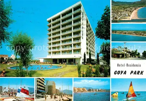 AK / Ansichtskarte Rosas_Costa_Brava_Cataluna Hotel Residencia Goya Park Strandpartien Swimmingpool Rosas_Costa