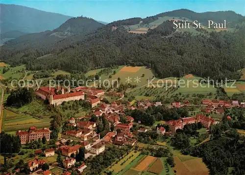 AK / Ansichtskarte St_Paul_Lavanttal Fliegeraufnahme mit Benediktinerstift St Paul St_Paul_Lavanttal