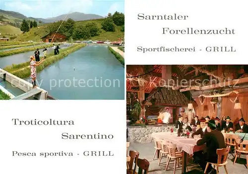 AK / Ansichtskarte Sarentino_Bozen Sportfischerei Grill Forellenzucht Sarentino Bozen