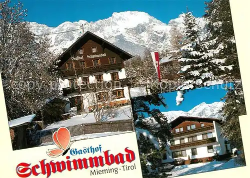 AK / Ansichtskarte Mieming Gasthof Schwimmbad Winter Mieming