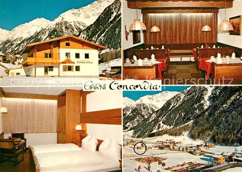 AK / Ansichtskarte Soelden_oetztal Hotel Concordia garni Winter Soelden oetztal