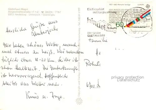 AK / Ansichtskarte Unterjoch Gaestehaus Magin Unterjoch