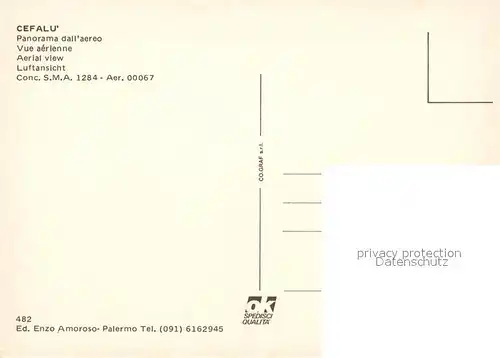 AK / Ansichtskarte Cefalu Panorama dall aereo Cefalu