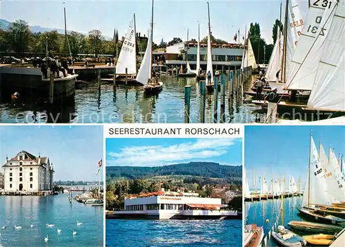 AK / Ansichtskarte Rorschach_Bodensee Yachthafen Seerestaurant Rorschach Rorschach Bodensee