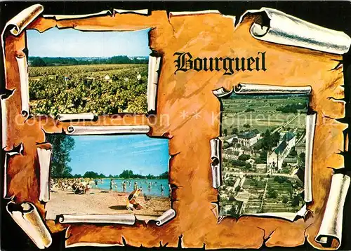 AK / Ansichtskarte Bourgueil Le plan deau Abbaye Vue aerienne Bourgueil