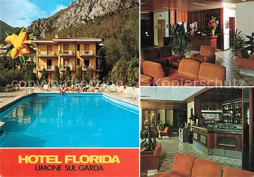 AK / Ansichtskarte Limone_sul_Garda Hotel Florida Swimmingpool Gaststube Theke Limone_sul_Garda