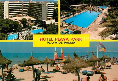 AK / Ansichtskarte Playa_de_Palma_Mallorca Hotel Playa Park Swimmingpool Strand Playa_de_Palma_Mallorca