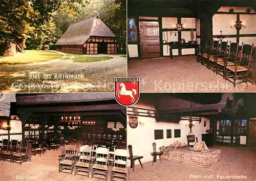 AK / Ansichtskarte Fallingbostel Hof der Heidmark De Diel Flett mit Feuerstelle Fallingbostel