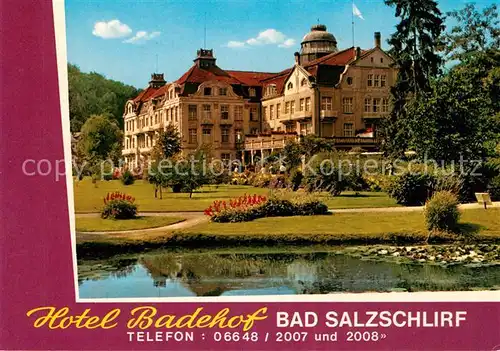 AK / Ansichtskarte Bad_Salzschlirf Hotel Badehof Bad_Salzschlirf